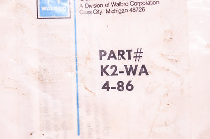 Walbro K2-WA 4-86 Carburetor Diaphragm Gasket Kit NOS