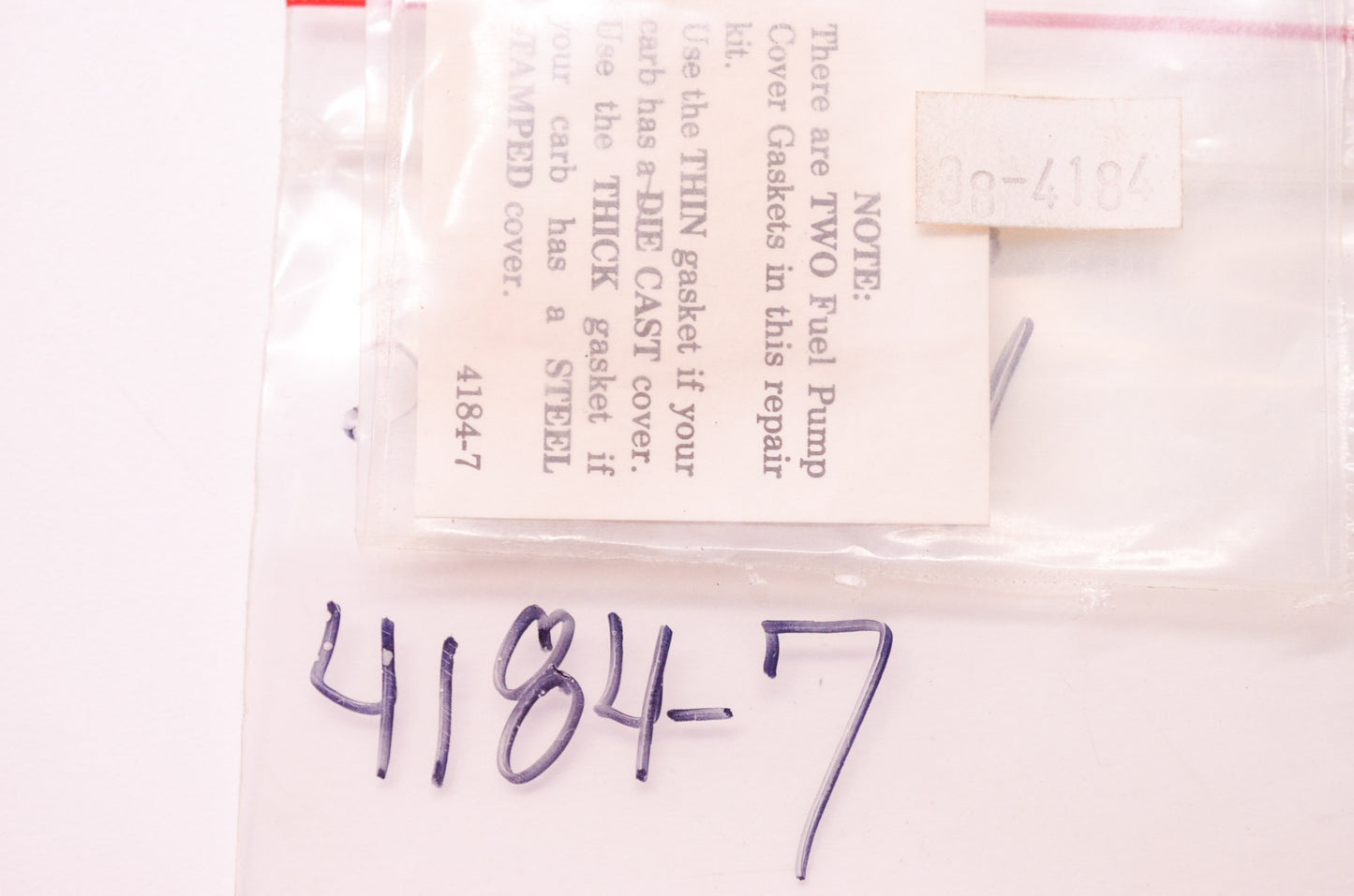 Rotary Carburetor Diaphragm Gasket Kit NOS