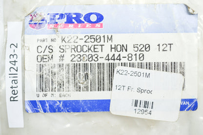 Pro Series 12 Tooth Sprocket Honda 520 NOS