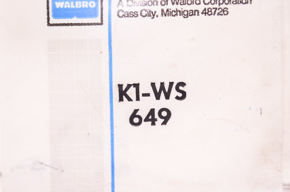 Walbro K1-WS 649 Carburetor Diaphragm Gasket Kit NOS