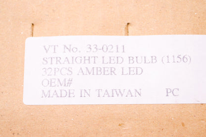 V-Twin 33-0211 Manufacturing Straight 32 Piece Amber LED Bulb w/ 1156 Base NOS
