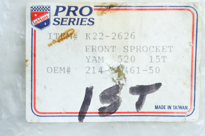 LeMans K22-2626 Pro Series 15T Sprocket Yamaha 520 NOS