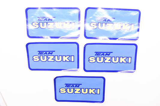 Aftermarket Team Suzuki Decal Blue Yellow 7 x 4-1/2' Qty 5 NOS