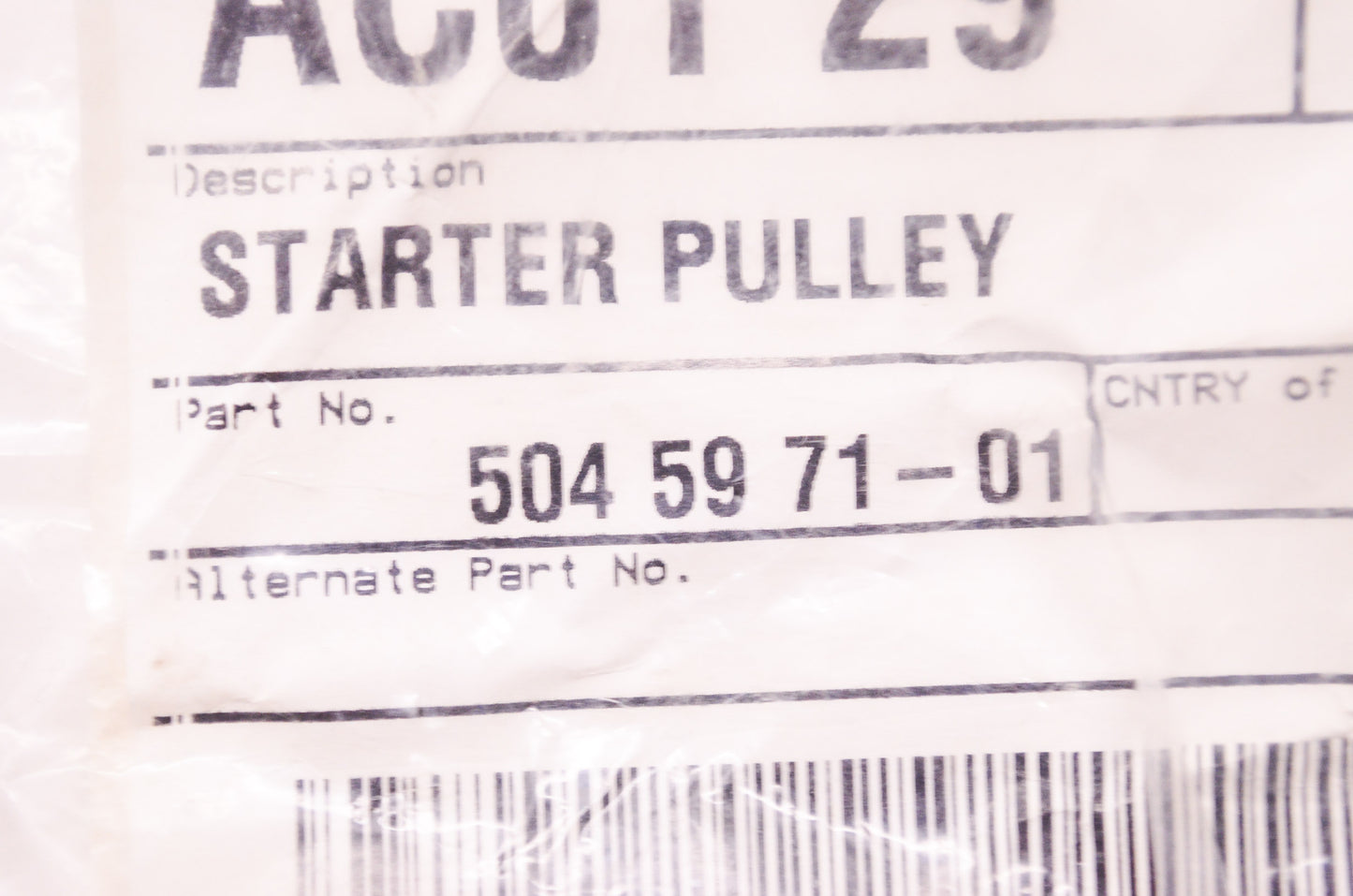 Starter Pulley NOS