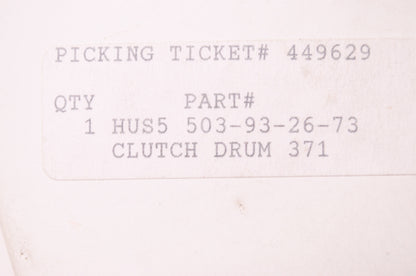 Clutch Drum Assembly 371 NOS