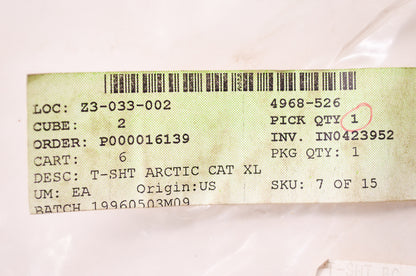OEM Arctic Cat 4968-526 T-Shirt ATV It's A Whole Animal XL NOS