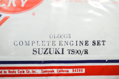 New Rocky Complete Engine Gasket Set Suzuki TS90/R NOS