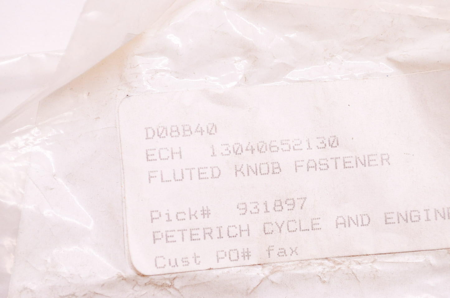 New OEM Echo Fluted Knob Fastener