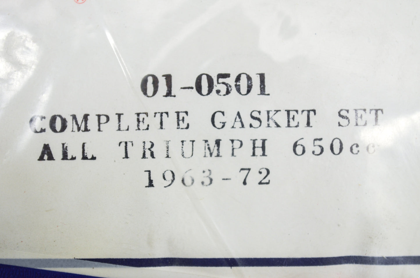 New Rocky Complete Gasket Set Triumph 650cc 63-72 NOS
