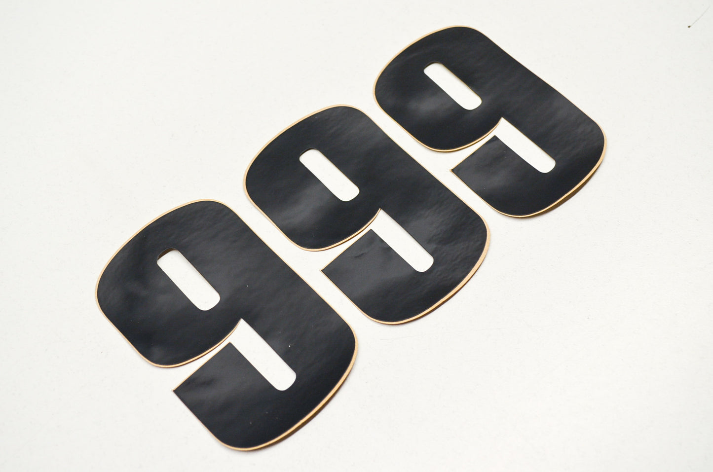 4.5' Number 9 Race Number Qty 3 NOS