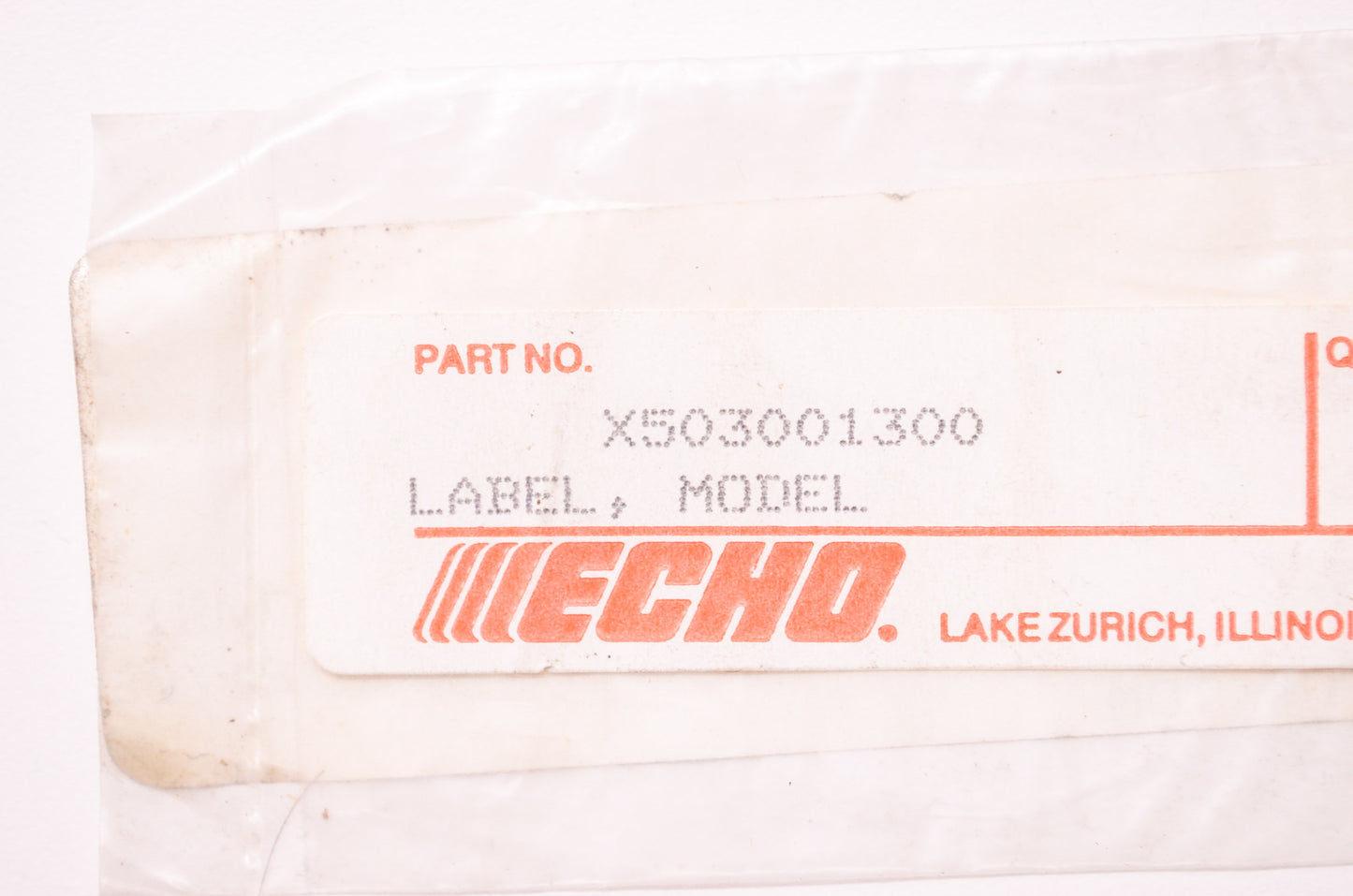 New OEM Echo Model Decal Label HC-151