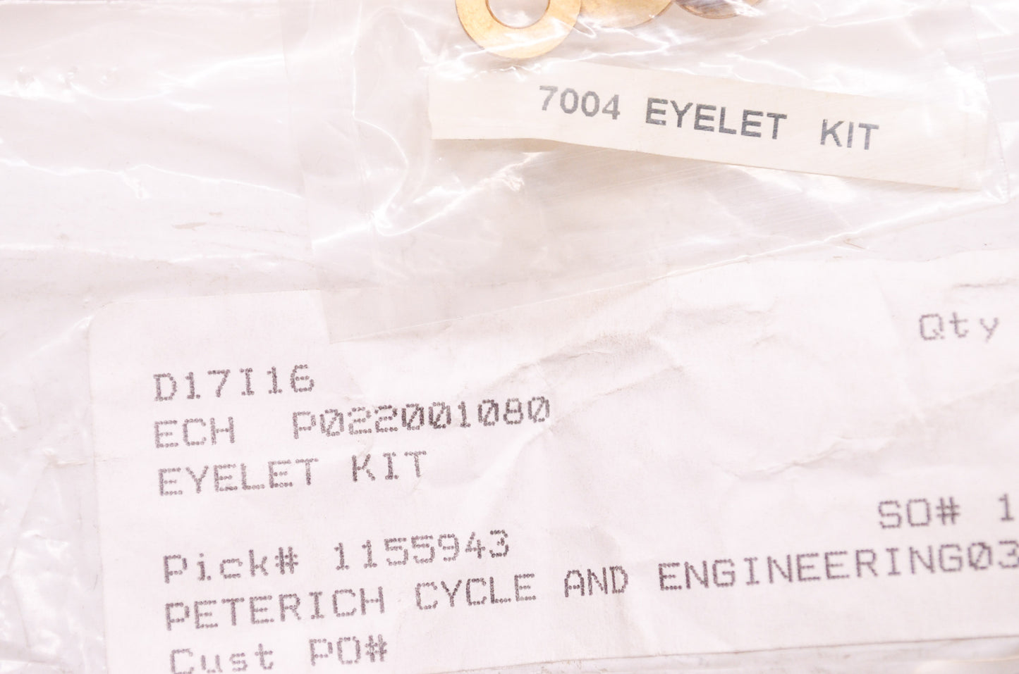 New OEM Echo 7004 Eyelet Kit Qty 3