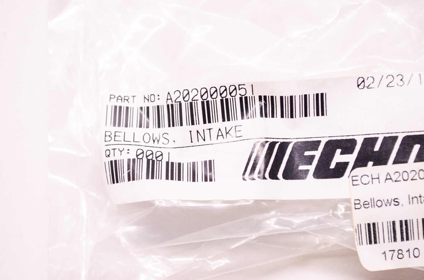New OEM Echo Intake Bellow