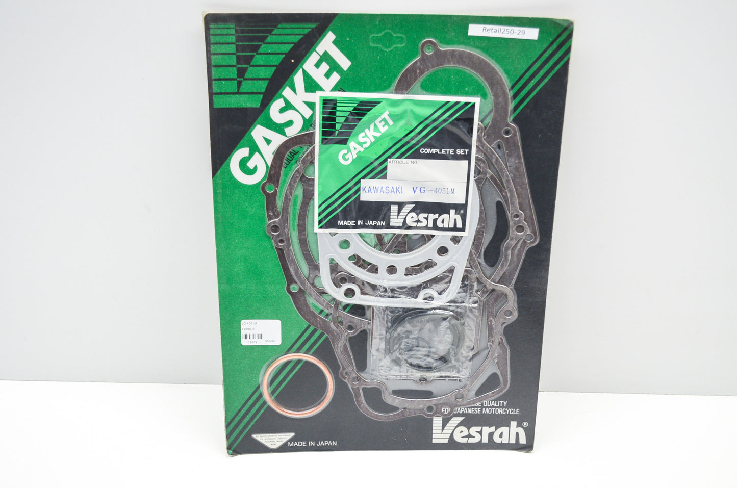 New Vesrah Complete Gasket Set Kawasaki92 KX250 NOS