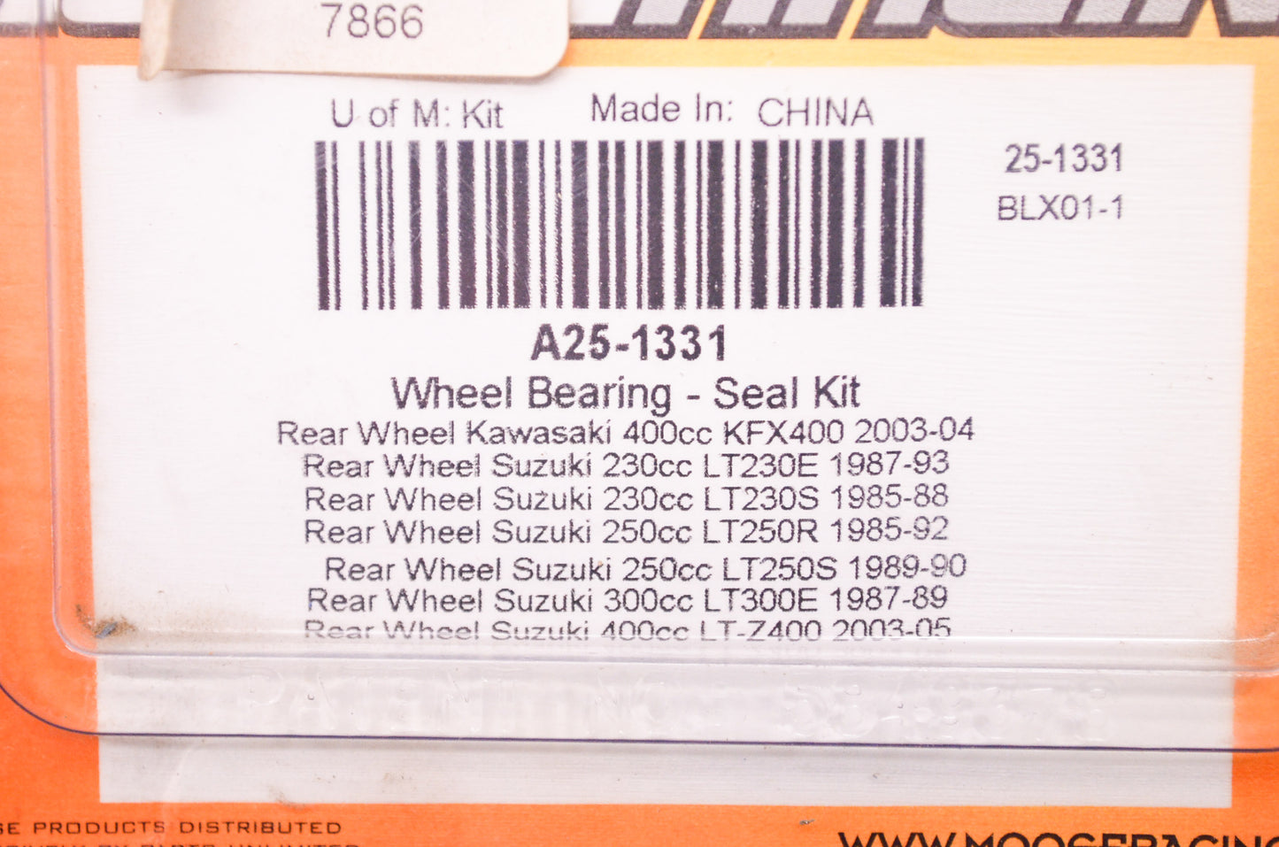 Rear Wheel Bearing & Seal Kit Kawasaki Suzuki NOS