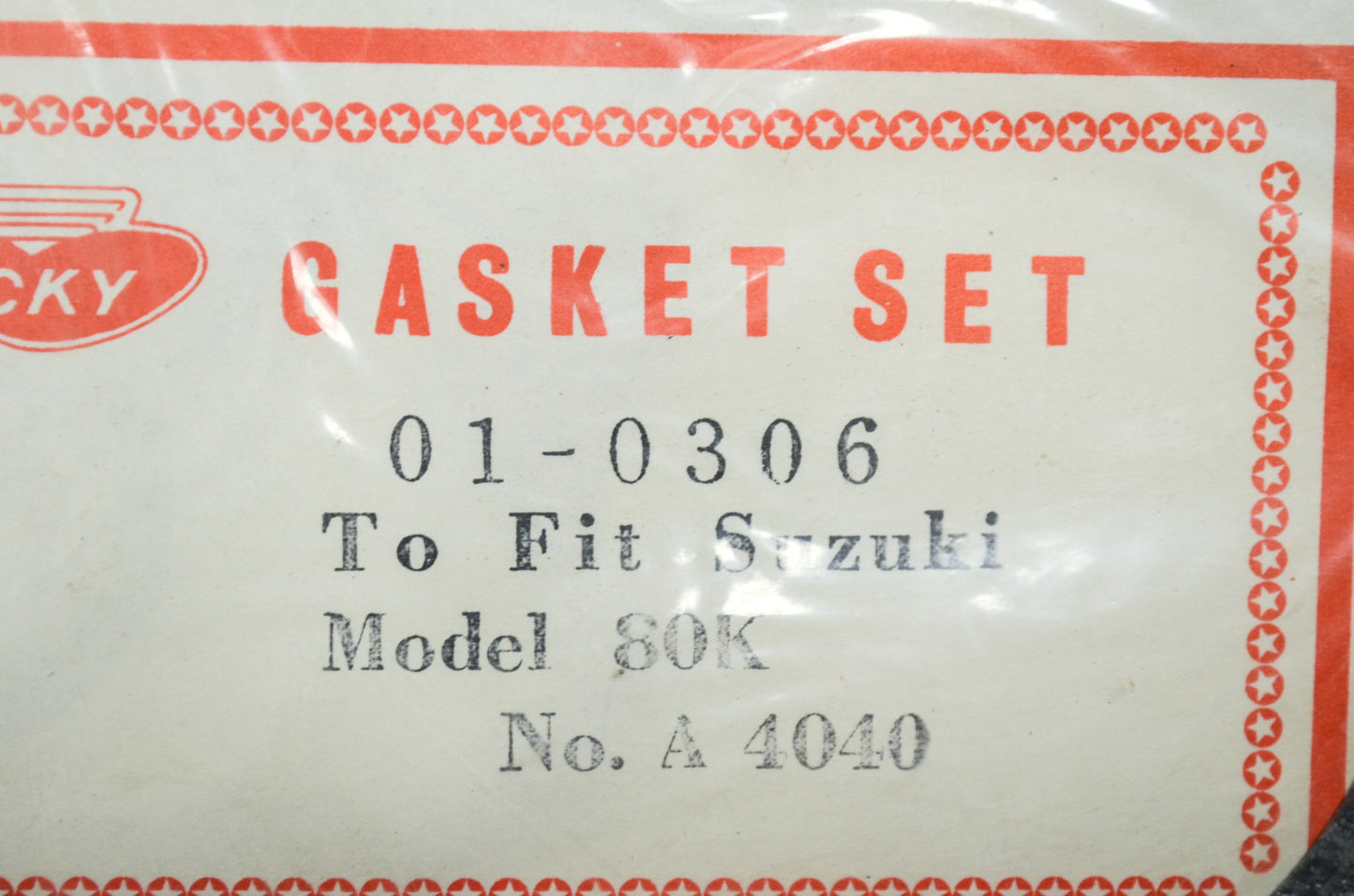 New Rocky Gasket Set Suzuki 80K NOS
