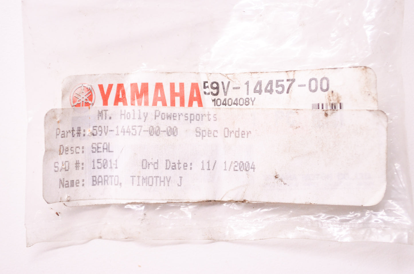 OEM Yamaha 59V-14457-00-00 Seal