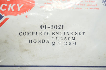 New Rocky Complete Engine Gasket Set Honda CR250M MT250 NOS