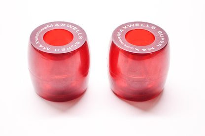 New Maxwells Super Max Red Urethane Skateboard Wheel Qty 2 61mm D x 57mm W NOS