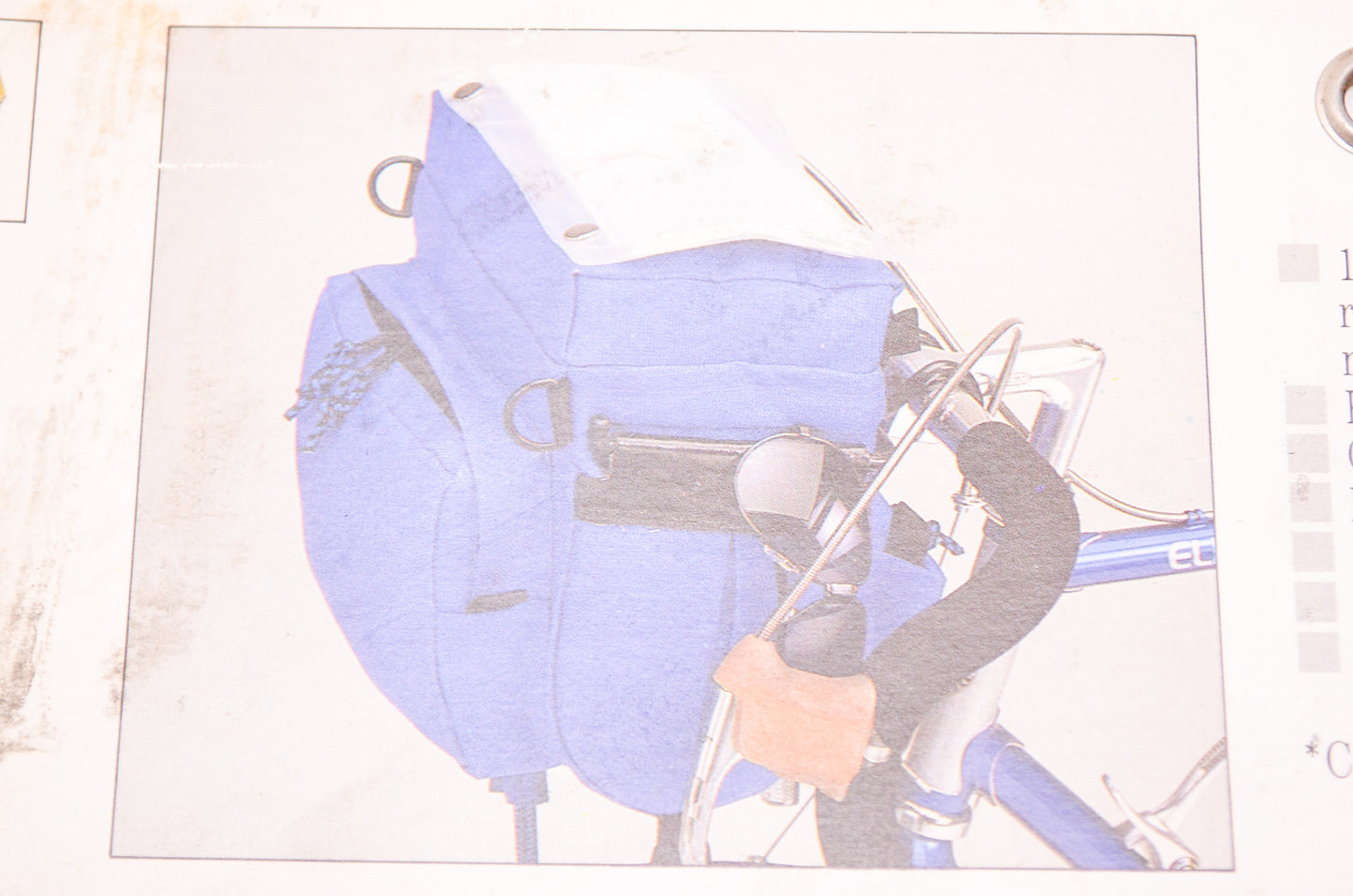 New Avenir Blue Nylon Bicycle Handlebar Pack Touring Bag 750 Cu In Capacity NOS