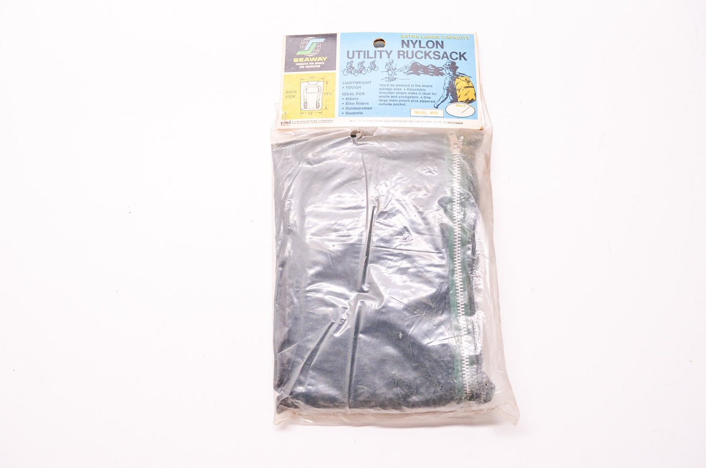 New Seaway Extra Large Capacity Green Nylon Rucksack 23-1/2' x 17' x 13' NOS