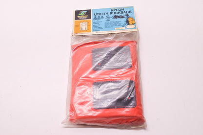 New Seaway Extra Large Capacity Orange Nylon Rucksack 23-1/2' x 17' x 13' NOS