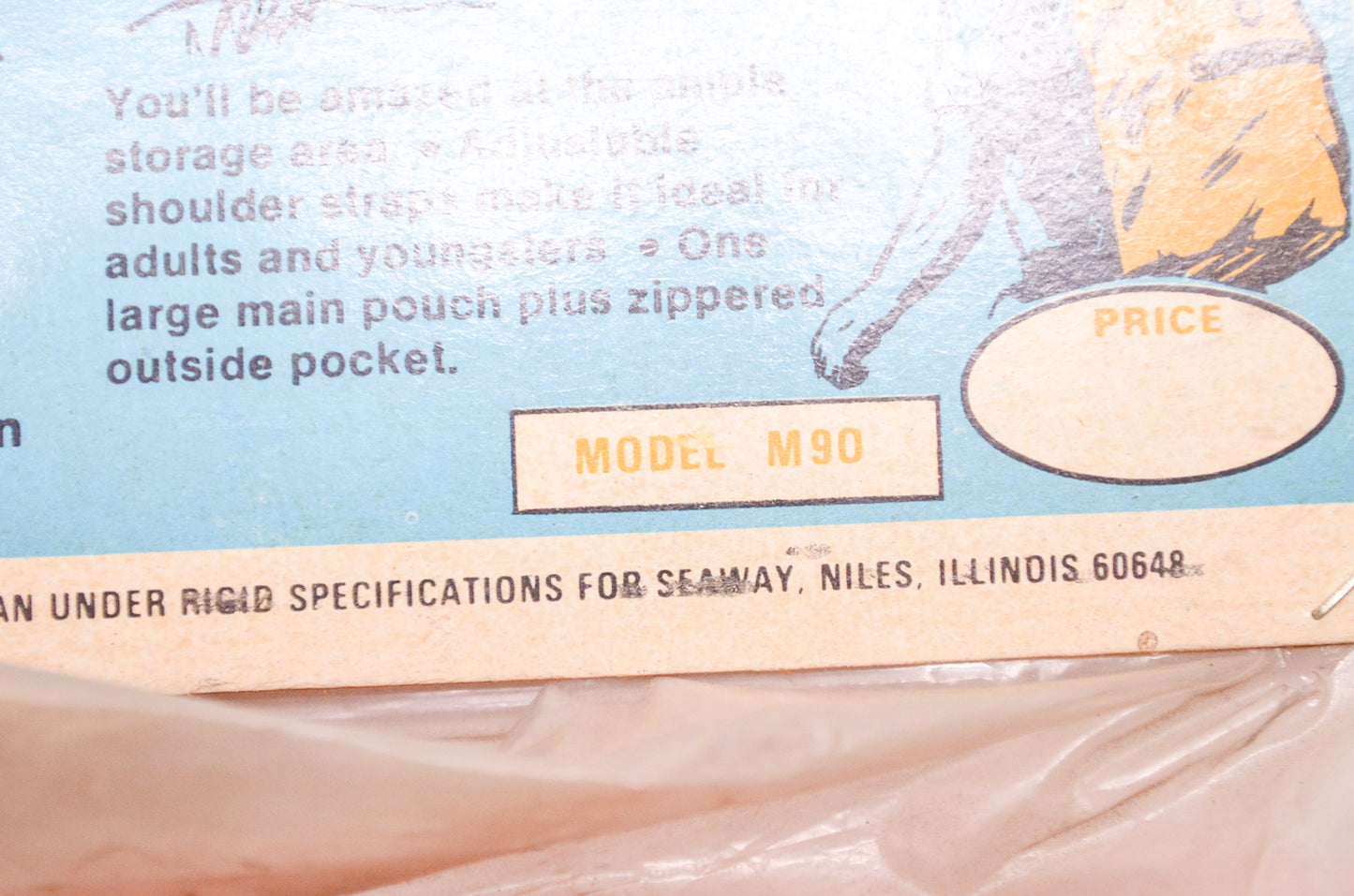 New Seaway Extra Large Capacity Orange Nylon Rucksack 23-1/2' x 17' x 13' NOS