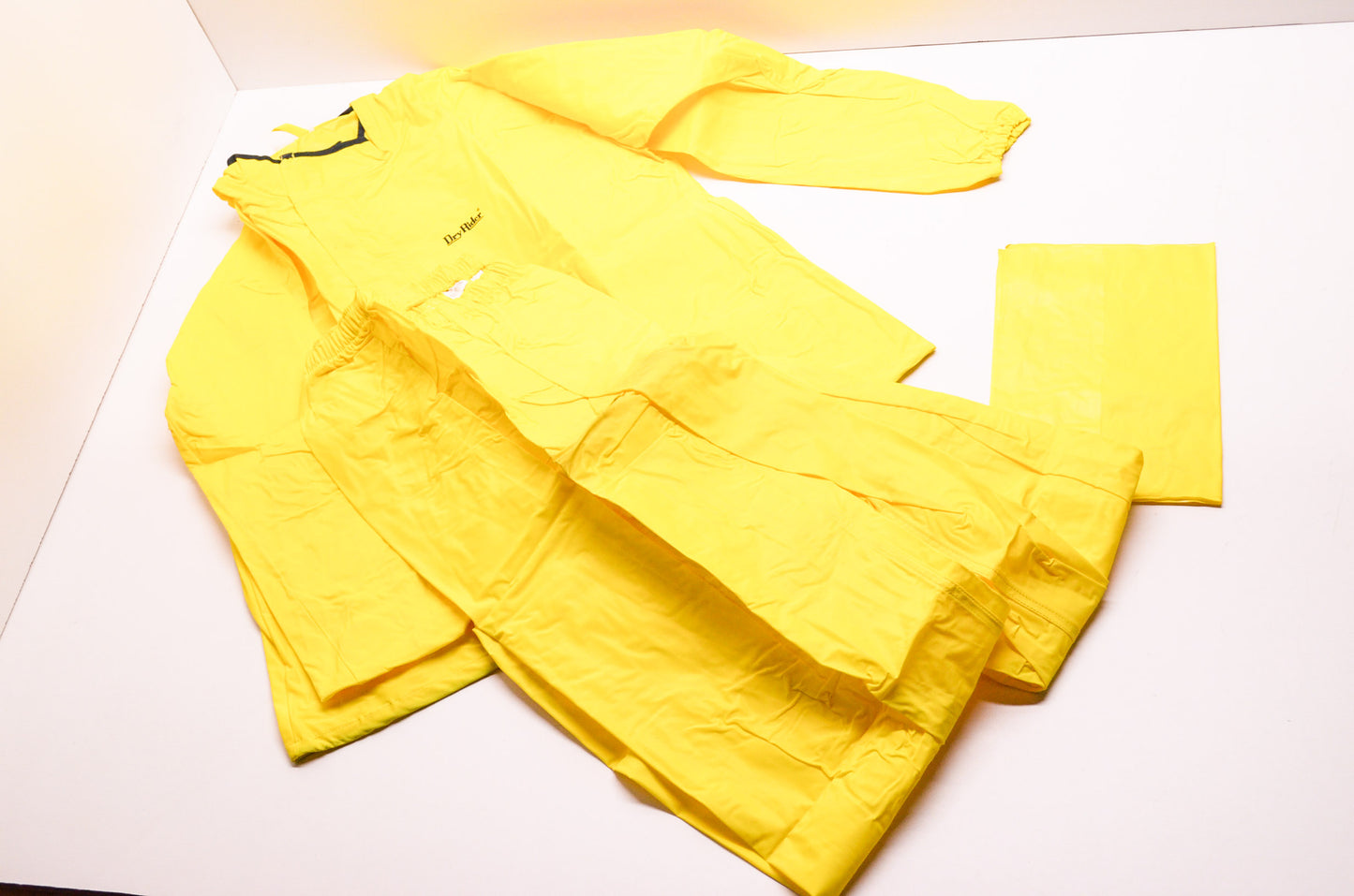 New Neese Dry Rider Yellow Foul Weather Gear Jacket & Pants Size L NOS