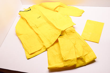 New Neese Dry Rider Yellow Foul Weather Gear Jacket & Pants Size L NOS