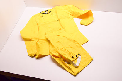 New Neese Dry Rider Yellow Foul Weather Gear Jacket & Pants Size Small NOS