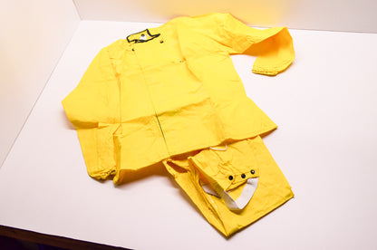 New Neese Dry Rider Yellow Foul Weather Gear Jacket & Pants Size Small NOS