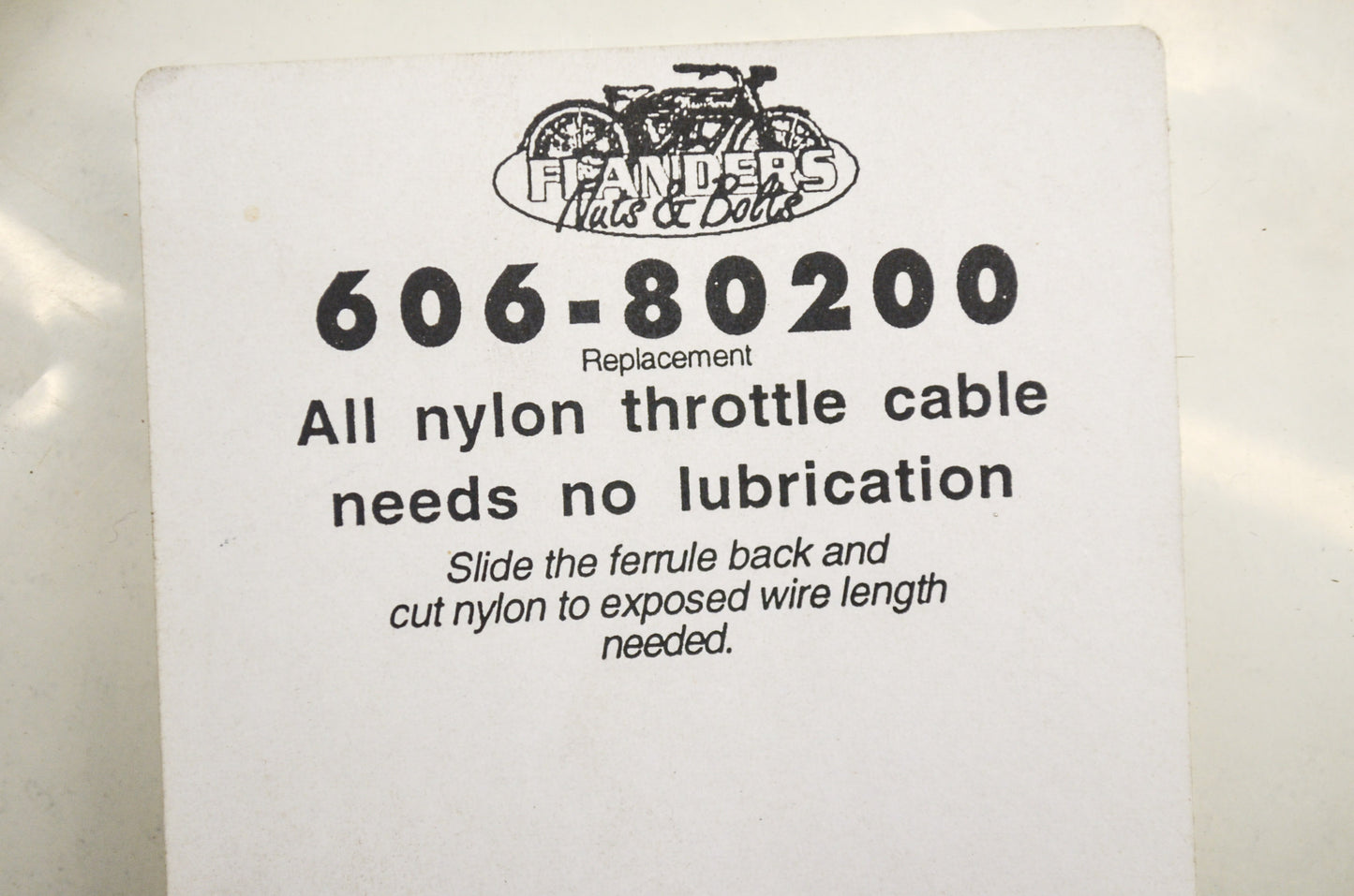All Nylon Throttle Cable NOS