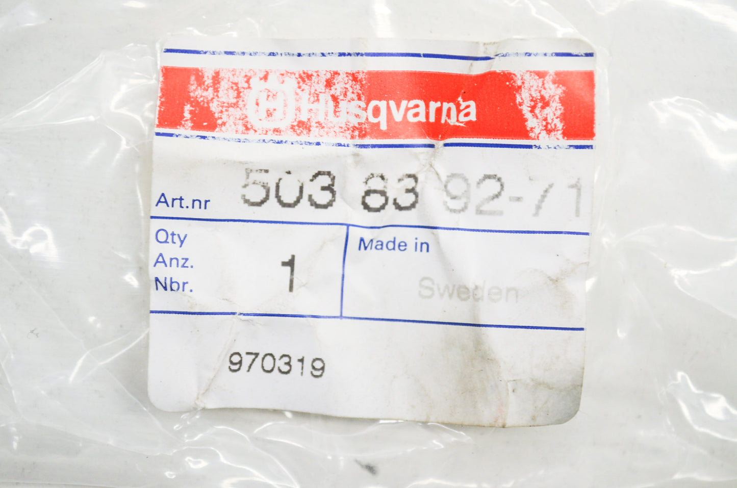 New OEM Husqvarna Damper 395 NOS