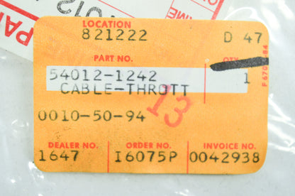 OEM Kawasaki 54012-1242 Throttle Cable NOS