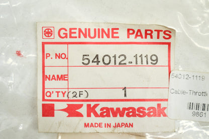 OEM Kawasaki 54012-1119 Throttle Cable NOS