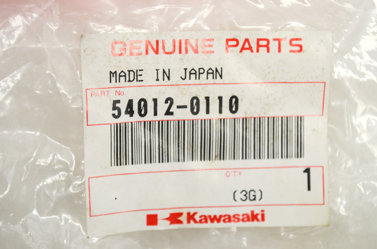 OEM Kawasaki 54012-0110 Opening Throttle Cable NOS