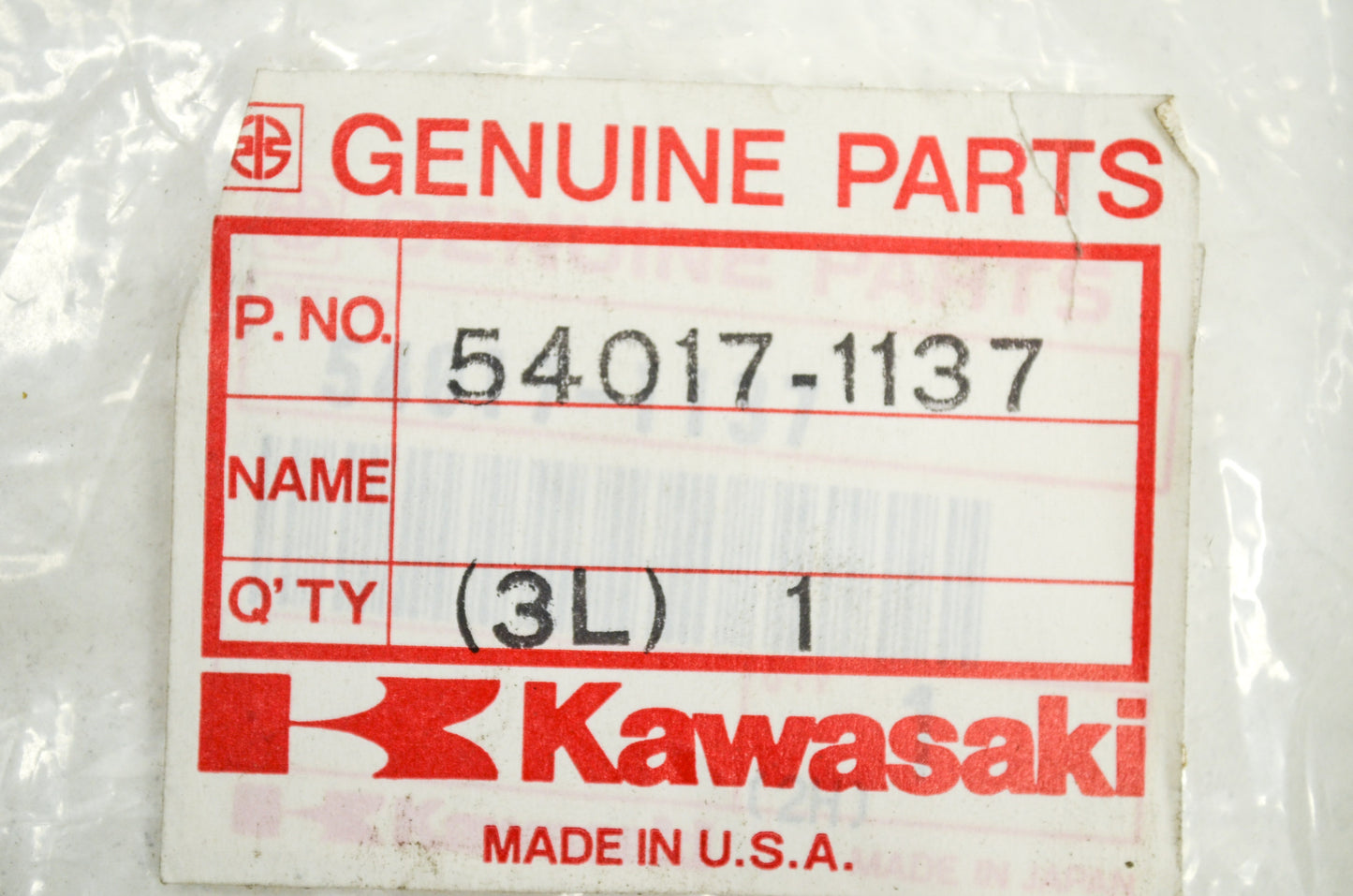 OEM Kawasaki 54017-1137 Starter Cable 4 NOS