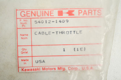 OEM Kawasaki 54012-1409 Throttle Cable NOS