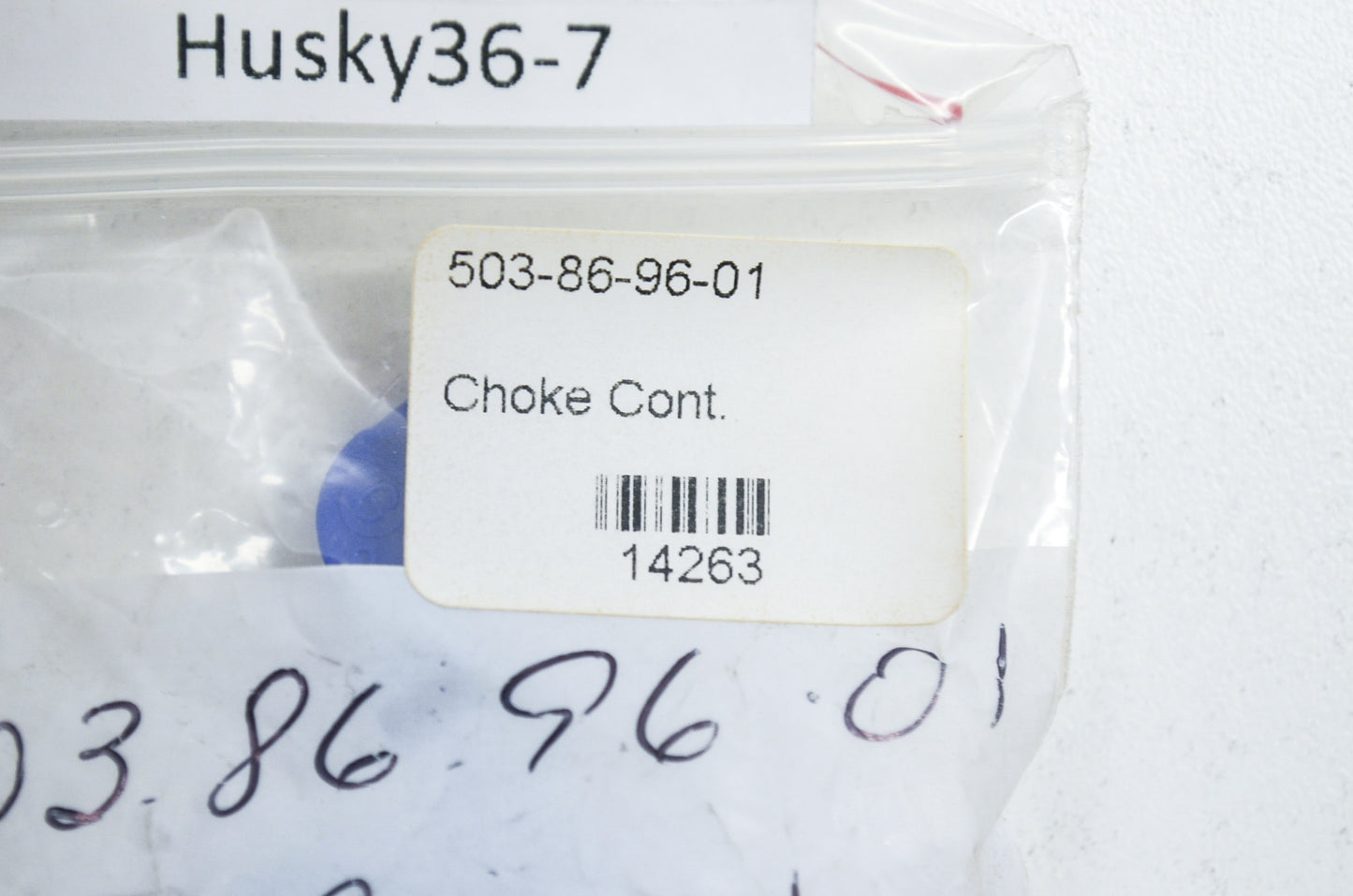 New OEM Husqvarna Choke Control Blue 340 345 346 350 353 NOS