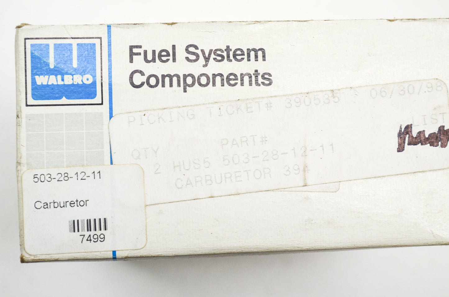 New Walbro Carburetor Husqvarna 394 NOS