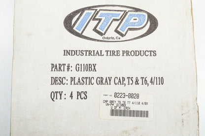 Gray Plastic Wheel Cap Set T5 & T6 4/110 NOS