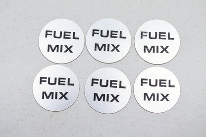 Fuel Mix Decal Stickers CS ES PB Qty 6 NOS