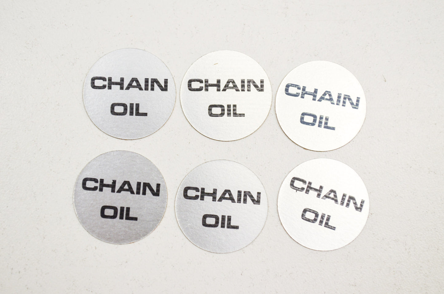 Chain Oil Sticker Qty 6 NOS