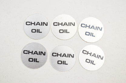 Chain Oil Sticker Qty 6 NOS