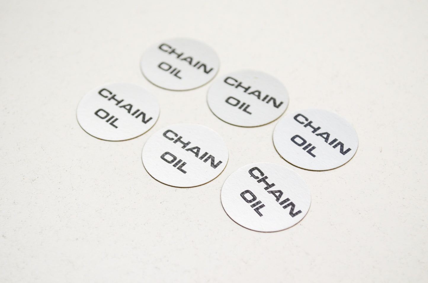 Chain Oil Sticker Qty 6 NOS
