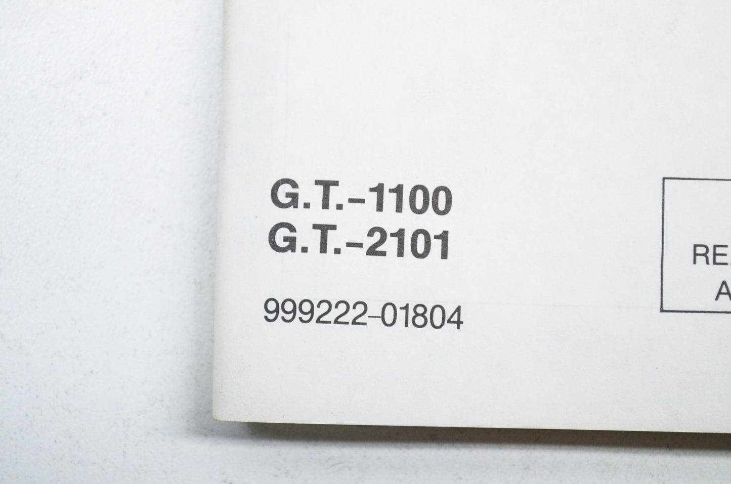 Operators Manual GT-1100 GT-2101 Weed and Grass Trimmers NOS