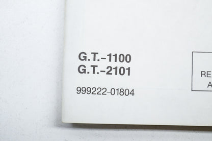 Operators Manual GT-1100 GT-2101 Weed and Grass Trimmers NOS