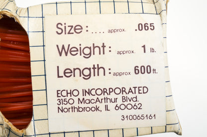 OEM Echo 310065161 Nylon Monofilament Line 600 Ft. .065 NOS