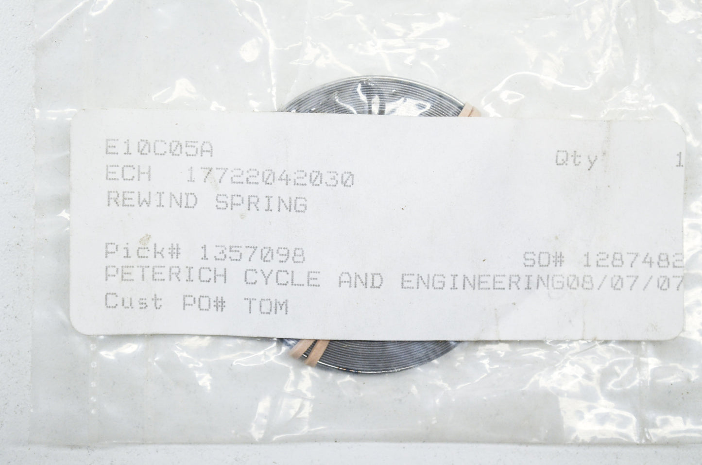 New OEM Echo Rewind Spring ES 210 211 GT 200 225 HC ED LHS LST NOS