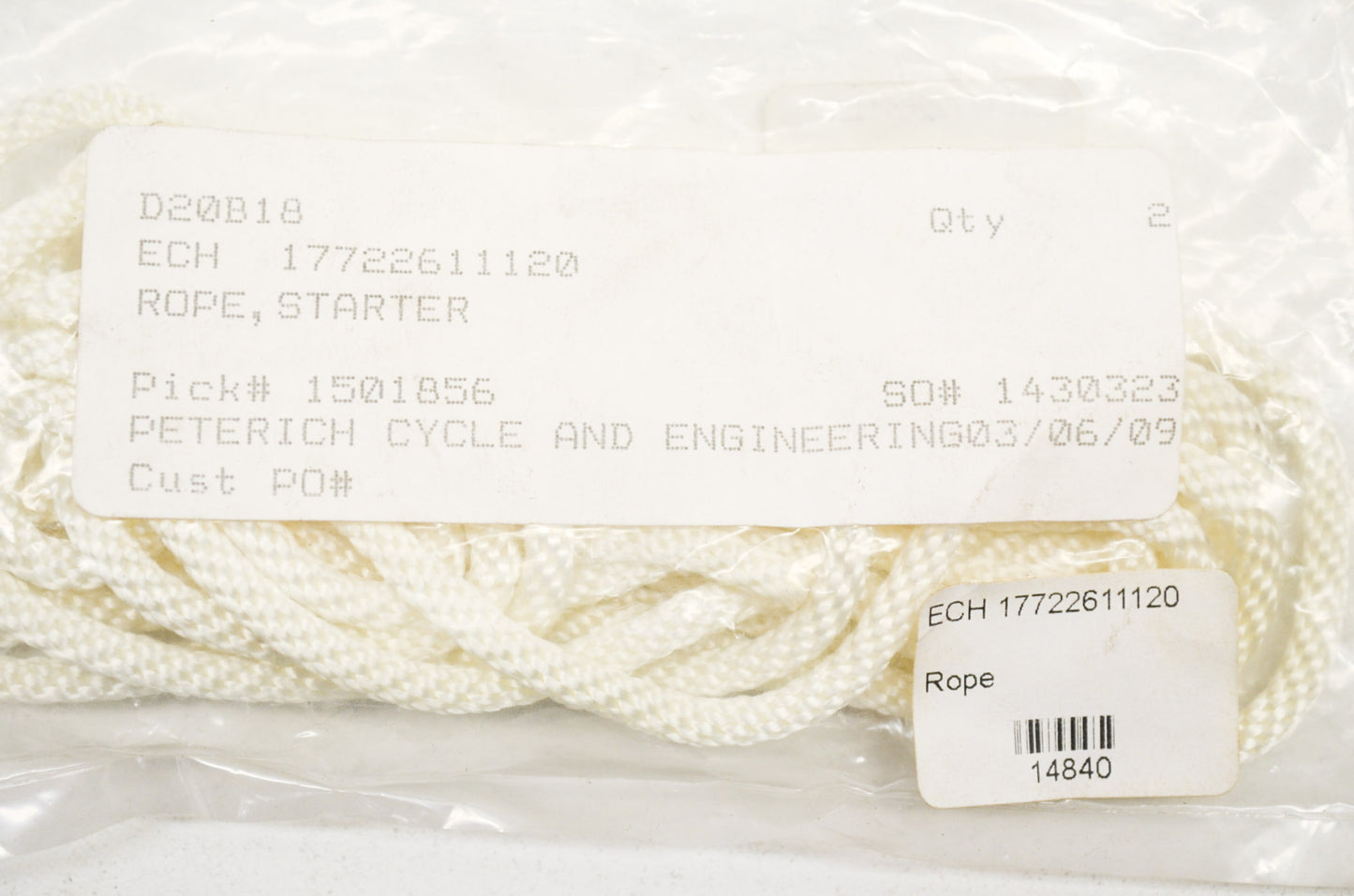 New OEM Echo Starter Rope DM 6410 PB 403 413 NOS